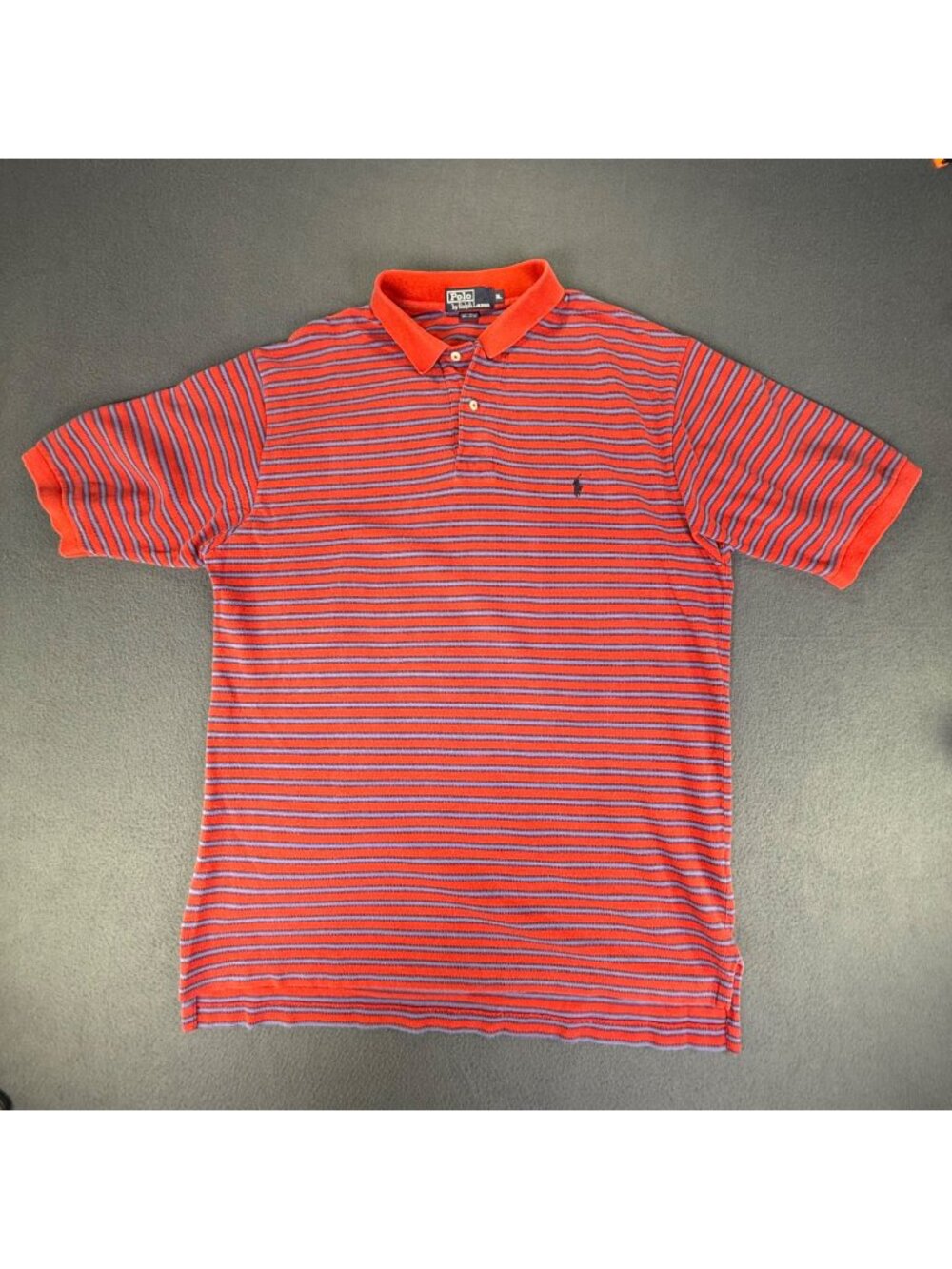 Vtg Polo Ralph Lauren Long Tail Preppie polo Red striped Mens Size XL EUC